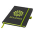 Notebook A5 con bordo colorato - colore Nero/Lime