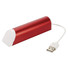 Hub USB 4 porte e supporto portacellulare in alluminio - colore Rosso