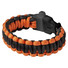 Bracciale paracord di emergenza - colore Nero/Arancio