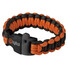 Bracciale paracord di emergenza - colore Nero/Arancio