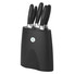Ceppo coltelli da 5 pezzi - colore Nero