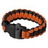Bracciale paracord di emergenza - colore Nero/Arancio