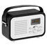 cassa speaker bluetooth retro con radio colore nero