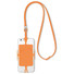 Porta smartphone da collo in silicone colore arancio