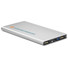 Power bank solare 8000 mAh in alluminio colore argento opaco
