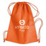 Sacca leggera in TNT con chiusura coulisse colore arancio