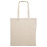 Shopper in cotone con manici lunghi colore beige