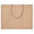 Shopper in juta con interno laminato trasparente colore beige