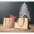 Shopperin in juta e canvas con interno laminato colore beige