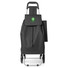 Trolley spesa con zip e porta ombrello colore nero