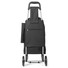 Trolley spesa con zip e porta ombrello colore nero