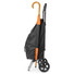 Trolley spesa con zip e porta ombrello colore nero