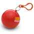 Impermeabile in confezione sferica con moschettone colore rosso