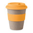 Bicchiere da take away con coperchio in silicone colore arancio MO8547-10