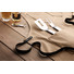 Grembiule rifinito in pelle con 3 tasche colore taupe