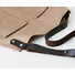 Grembiule rifinito in pelle con 3 tasche colore taupe