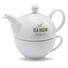 Set te teiera e tazza in confezione regalo nera colore bianco
