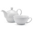 Set te teiera e tazza in confezione regalo nera colore bianco