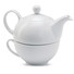 Set te teiera e tazza in confezione regalo nera colore bianco