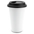 Tazza take away con doppia parete e tappo in silicone colore nero MO8130-03