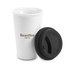 Tazza take away con doppia parete e tappo in silicone colore nero