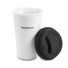 Tazza take away con doppia parete e tappo in silicone colore nero