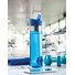 Borraccia in tritan da 650ml con dettagli in acciaio inossidabile colore blu trasparente