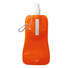 Borraccia pieghevole con moschettone in alluminio colore arancio trasparente MO8294-29