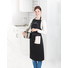Grembiule da cucina regolabile con 2 tasche frontali colore nero
