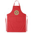 Grembiule da cucina regolabile con 2 tasche frontali colore rosso