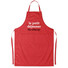 Grembiule da cucina regolabile con 2 tasche frontali colore rosso