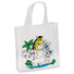 Mini borsa shopper da colorare con 5 pennarelli colore bianco