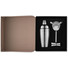 Set cocktail con shaker misurino e filtro in acciaio colore argento lucido