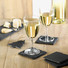 Set con 4 sottobicchieri con base in EVA colore nero