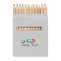 Set matite colorate in confezione colore marrone