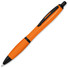 Penna a sfera colorata in ABS con impugnatura morbida colore arancio