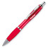 Penna a sfera in ABS con rifiniture in silver colore rosso trasparente