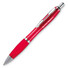 Penna a sfera in ABS con rifiniture in silver colore rosso trasparente