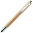 Penna a sfera in ABS e bamboo con punta touch colore legno MO8052-40