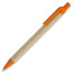 Penna a sfera in plastica e cartone riciclato colore arancio