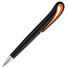 Penna twist in ABS a forma di cigno nero colore arancio