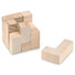 Puzzle a cubo in legno con astuccio di cotone colore legno