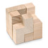 Puzzle a cubo in legno con astuccio di cotone colore legno