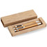 Set penna blu e matita a mine in bamboo colore legno MO8111-40