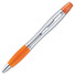 2in1 penna ed evidenziatore con impugnatura in gomma colore arancio MO7440-10