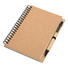 Blocnotes in carta riciclata con penne ecologica colore beige KC7012-13