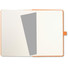 Notebook A5 con 96 pagine e copertina in carta colore arancio