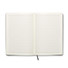 Notebook a righe in PU A5 con 80 pagine e tasca sul retro colore nero