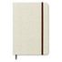 Notebook con cover in canvas e segna pagina colore beige MO8712-13