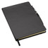 Quaderno A5 da 72 pagine con penna blu ed elastico colore nero MO8108-03